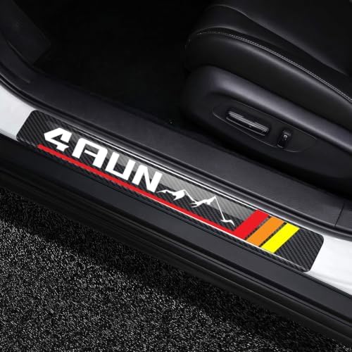 4Pcs for 4Runner Car Door Sill Protector 4D Carbon Fiber Door Entry Guard Door by Unknown