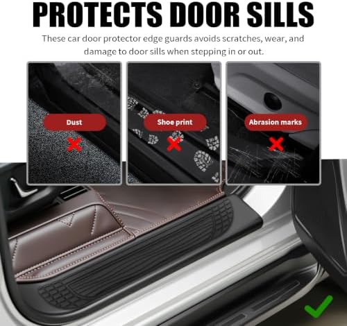 4PCS Car Door Sill Protector, Width 2.56" Car Door Protector - Image 4