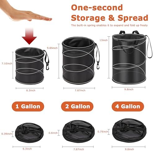 Ginsco 4 Gallons New Leakproof Car Trash Can, Large Trash Can Pop-up - Image 2