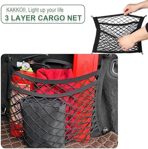 3 Layer Small Cargo Net, Cargo Storage Pocket Net, Mesh Elastic Pouch Organizer - Image 4