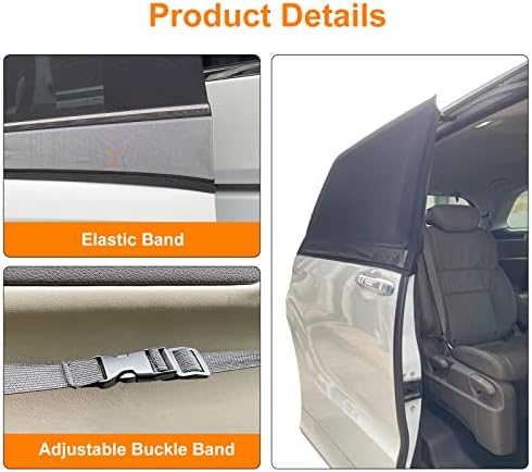 Car Window Screen for MPV & Minivan Sliding Door 2 Pack Shade for Camping - Image 5