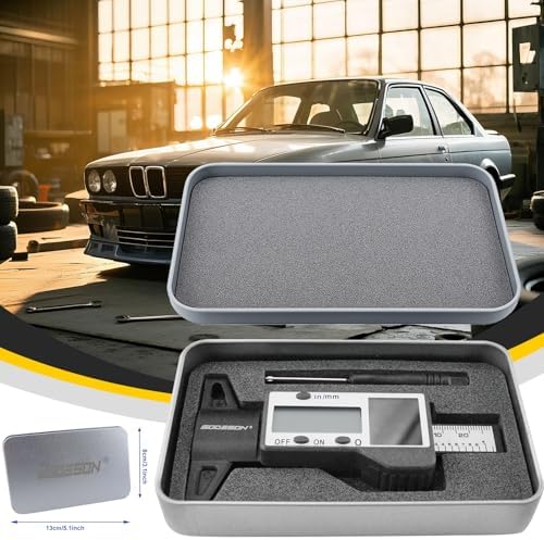 GODESON Digital Tire Tread Depth Gauge, Solar & Battery Power, Inch/MM Display - Image 5