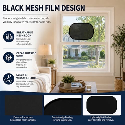 Static Cling Car Window Shades, UV Protection, 2 Pack - Image 6