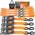 Retractable Ratchet Straps 4 Pack, 5208LBS Break Strength by Unknown