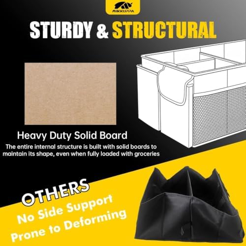 MIKKUPPA Trunk Organizer with Lid - 95L Collapsible Car Organizer - Image 3