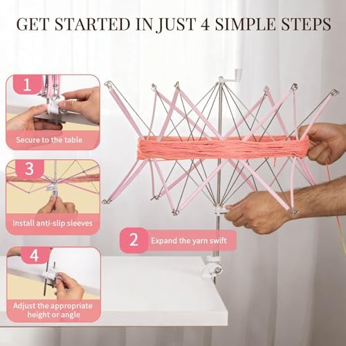 SPEENSUN Foldable Yarn Swift, Adjustable Umbrella Holder - Image 4