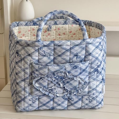 Storage Basket Boho Fabric Large Collapsible Floral Laundry Nursery Hamper - Image 3