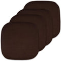 4 Pack Memory Foam Honeycomb Nonslip Back 16" x16" Chair/Seat Cushion Pad by SweetHomeCollection