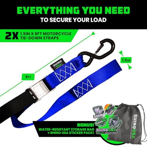 Rhino USA Motorcycle Tie Down Straps - Image 6