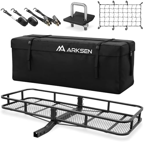 ARKSEN 60" x 23" x 5.5" Hitch Cargo Carrier, 500 Lbs Capacity Luggage Rack by ARKSEN