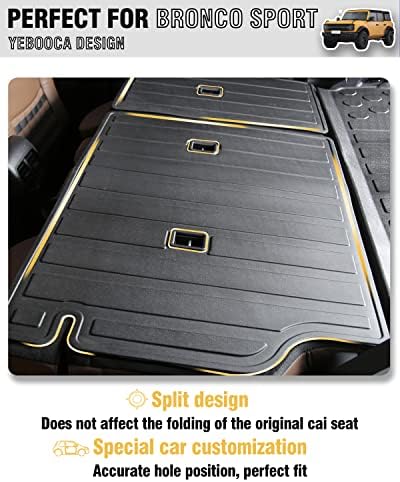 Cargo Liner Compatible with 2021-2026 Ford Bronco Sport Trunk Mat Back Seat - Image 3