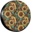 Sunflower Aztec Tire Covers Boho Leopard Heavy Duty Wheel Protectors by MAGIFUN