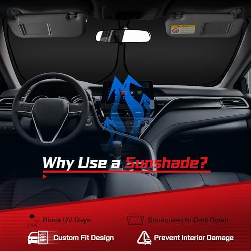 ARISMOTOR Windshield Sun Shade for Chevy Silverado 2500/3500 HD 2020-2026 - Image 3