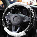 YOGURTCK Cute Diamond Soft Leather Anti-Slip Steering Wheel Cover by YOGURTCK