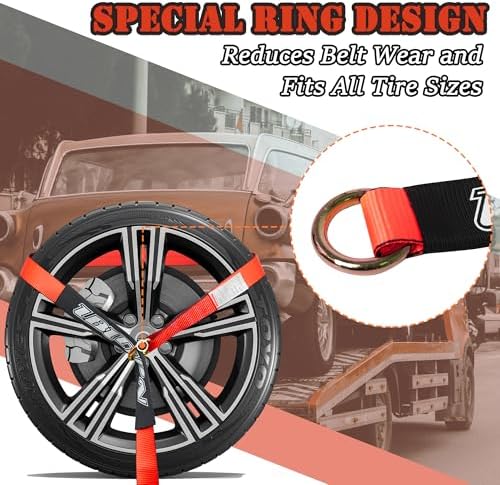 4 Pack Car Tie Down Straps for Trailers - Image 2