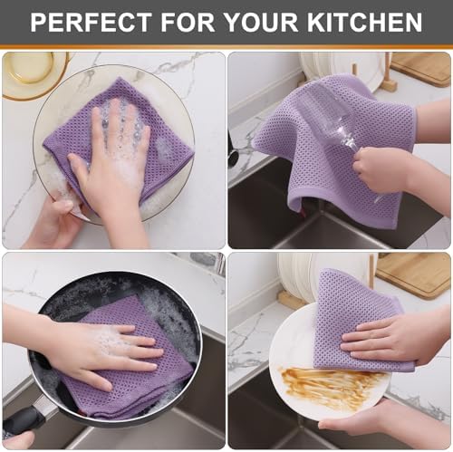 Kitinjoy 100% Cotton Waffle 6-Pack Kitchen Towels - Image 4