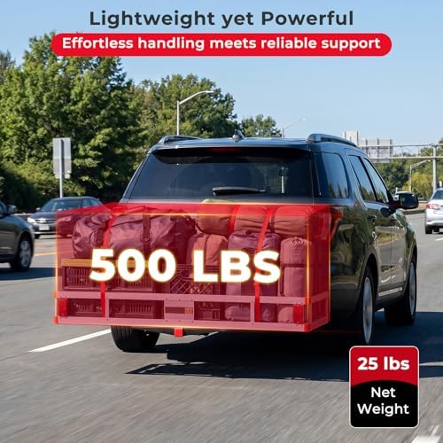 Aluminum Cargo Carrier, Hitch Mount Luggage Basket - Image 4