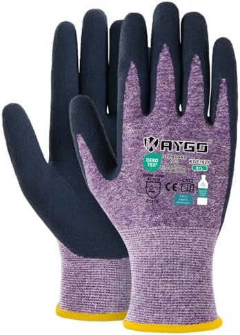KAYGO Women's Work Gloves, Sandy Latex Grip, Breathable by KAYGO