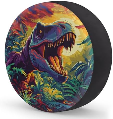 Cartoon Dinosaur Spare Tire Cover Dust-Proof Wheel Protector - Image 2