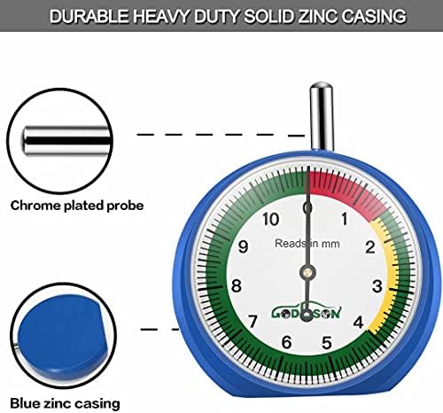 GODESON 88703 Dial Tire Tread Depth Gauge in MM, Professional - Image 2