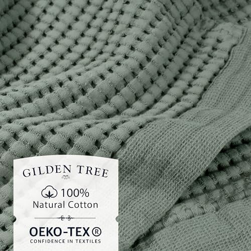 GILDEN TREE Waffle Towel Set Quick Dry Thin | 2 Bath Towels | 2 Hand Towels | 2 - Image 2