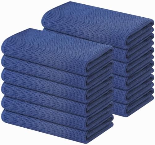 Homaxy 100% Cotton Waffle Weave Kitchen Towels, 12 Pack by Homaxy