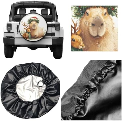 Xmas Capybara Spare Tire Cover Universal - Image 5