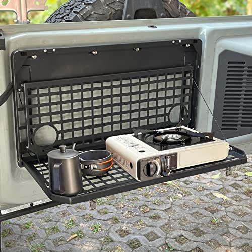 MAIKER Tailgate Table Folding 2-Tier Rear Camping Cargo Storage Shelf - Image 2