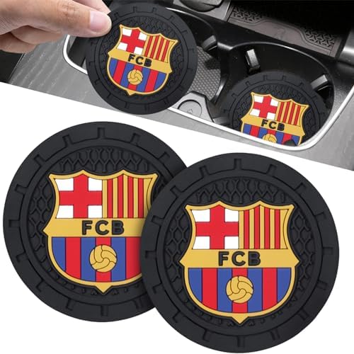 Cup Holder Insert Coaster for FC Barcelona UEFA Fans, Anti Slip Car Cup Coaster by Tuzinano