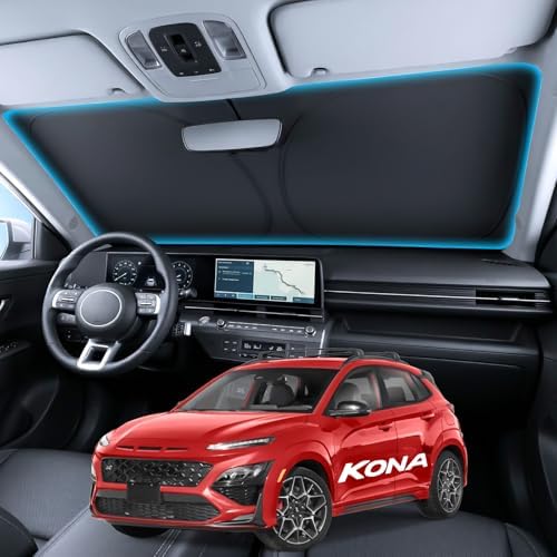 Wigoo for Hyundai Kona Windshield Sunshade, Custom Fit, Keeps Interior Cool by wigoo