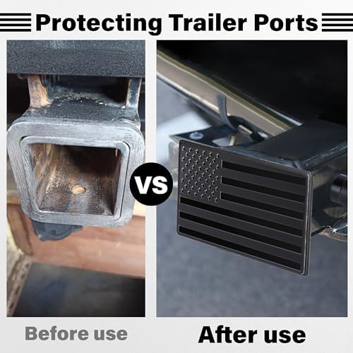 2" American Flag Hitch Cover, Metal Trailer Hitch Covers, Tow Hitch Covers - Image 6