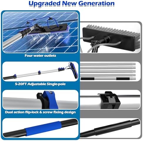 30 FT Reach Solar Panel Cleaning Brush Kit - Image 6