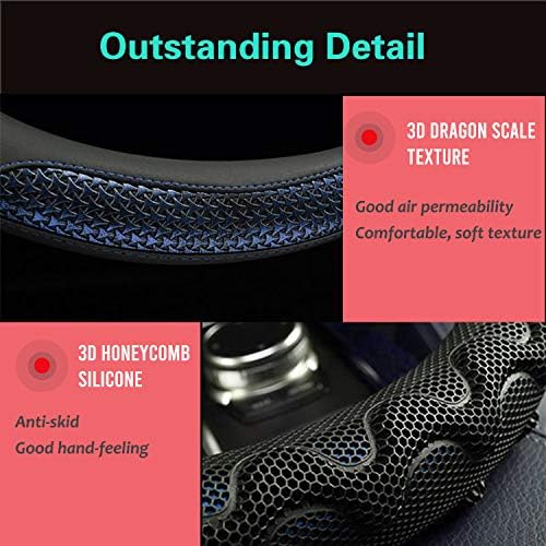 PINCTROT Small Size 14In Round Steering Wheel Cover Great Grip - Image 3