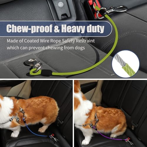 Dog Seat Belt Harness for Car, No Chew Tether Cable Vehicle Dogs Accessories - Image 5