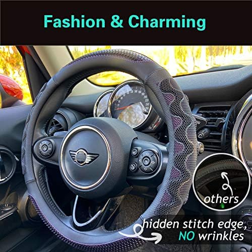 PINCTROT Small Size 14In Round Steering Wheel Cover Great Grip - Image 2