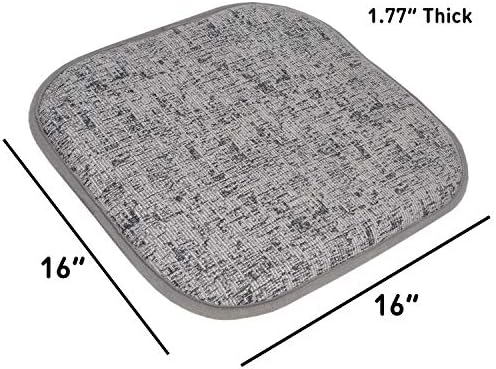 Sweet Home Collection Chair Cushion Memory Foam Pads Honeycomb Pattern Slip Non - Image 4