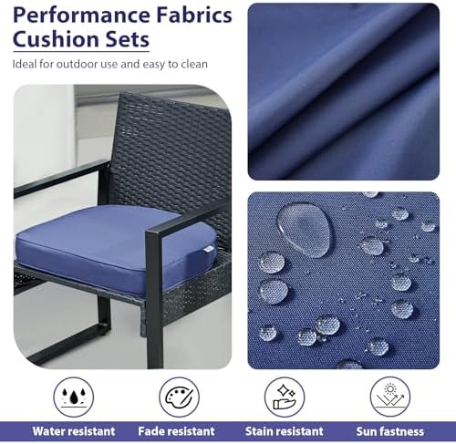 IPYNBAP Outdoor Chair Cushions Set of 4 -Waterproof Outdoor Seat Cushions - Image 3
