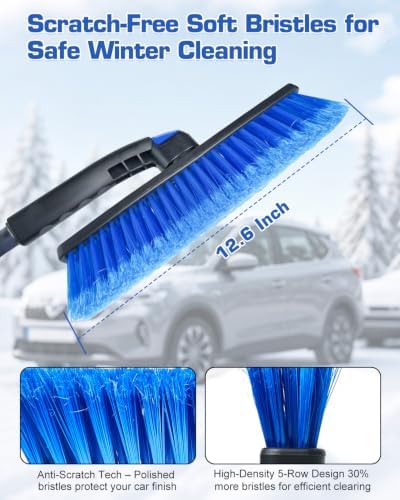 40.5‘’ Extendable Snow Brush & Ice Scraper - Image 6