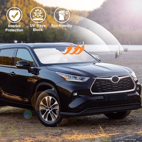 Windshield Sun Shade for 2020-2026 Toyota Highlander Accessories - Image 6