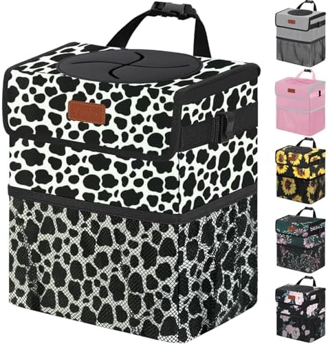 Vankor Car Trash Can with Lid Leak Proof Car Accessories by Vankor