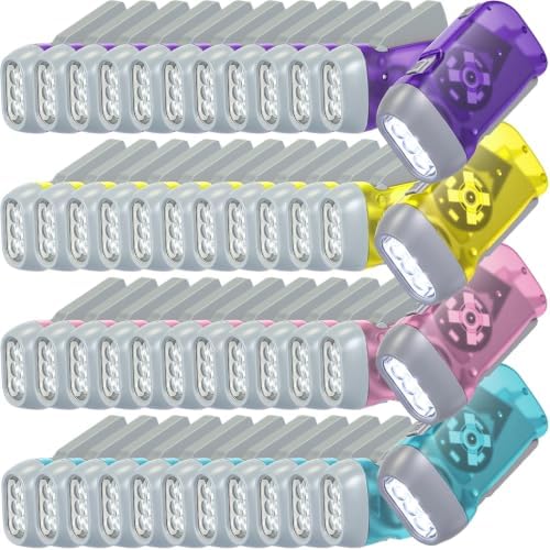Leelosp 48 Hand Crank Flashlights, Baby Blue by Leelosp