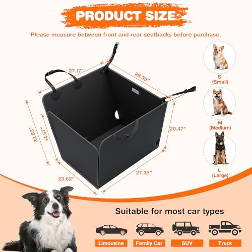 njnj Half Dog Car Seat Cover for Back Seat - Image 2