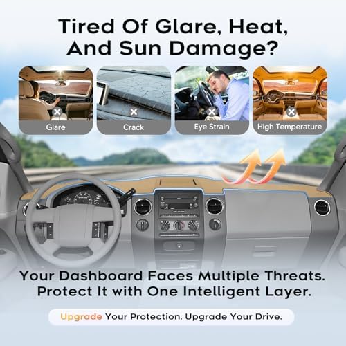 CARTIST Beige Dash Cover for 2004-2008 Ford F150 F-150 Dashboard Cover - Image 6