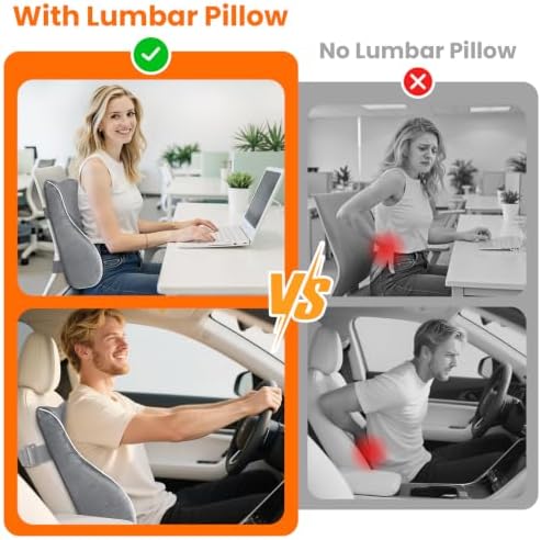 CloudBliss XL Lumbar Support Pillow, Memory Foam - Image 3