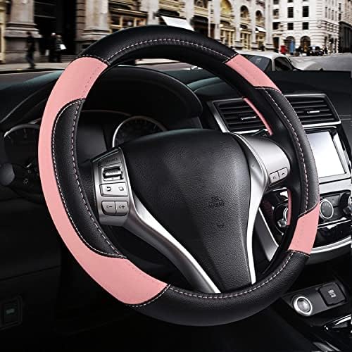 Leather Car Steering Wheel Cover, Universal Fit by Szttswamp