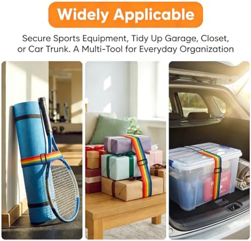 Luggage Strap Set, 4-Piece 10.2 to 15.7 inch Fabric Linking Bands and 2 Luggage - Image 6