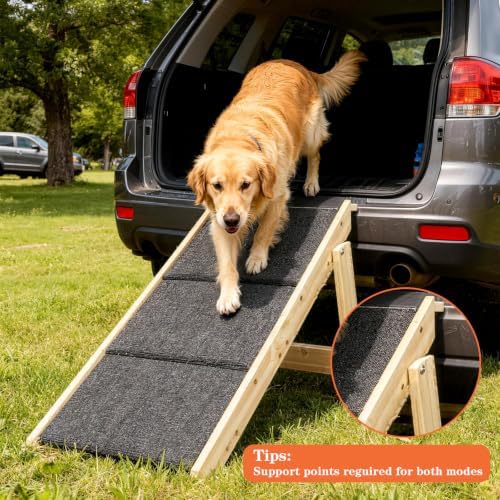 Foldable Dog Stairs for Bed, 3-Step 2-in-1 Dog Steps & Ramp for High Bed Couch - Image 5