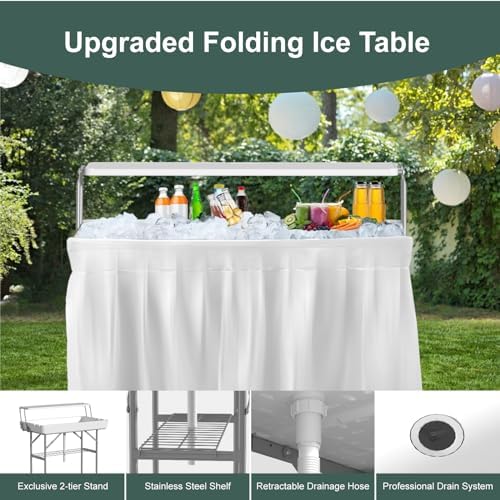 2 Tiers 4 Foot Ice Cooler Table - Image 5