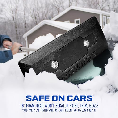 Snow Joe SJBLZD-LED-BLK 4-In-1 Telescoping Snow Broom + Ice Scraper, 18-Inch - Image 2