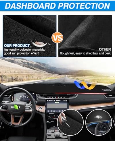 Cartist Dash Cover for Jeep Grand Cherokee L 2021-2025 Dashboard Mat Cover - Image 5